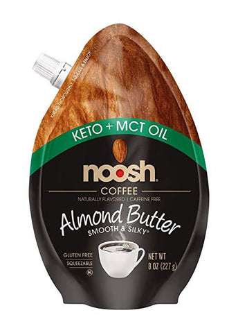 NOOSH Keto Almond Butter Coffee Flavor - 8 Fl. Oz - All Natural, Vegan, Gluten Free, Soy Free - Ketogenic and Low Carb Friendly